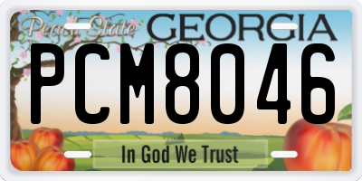 GA license plate PCM8046