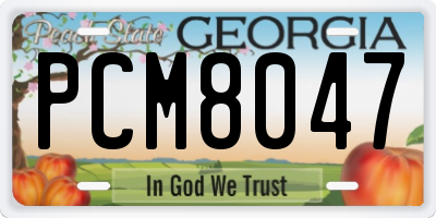 GA license plate PCM8047