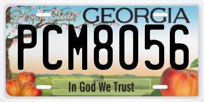 GA license plate PCM8056