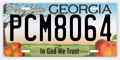 GA license plate PCM8064