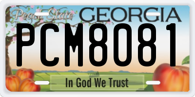 GA license plate PCM8081
