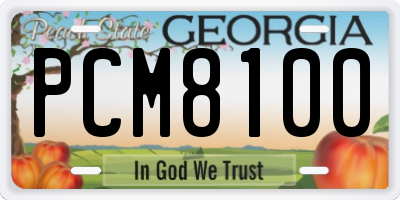 GA license plate PCM8100