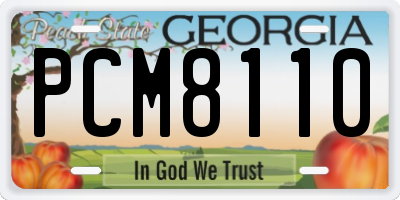 GA license plate PCM8110