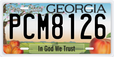 GA license plate PCM8126