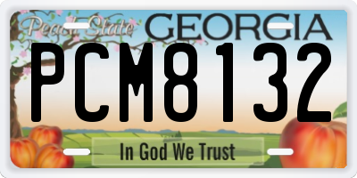 GA license plate PCM8132