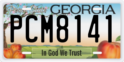 GA license plate PCM8141
