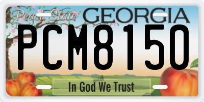 GA license plate PCM8150