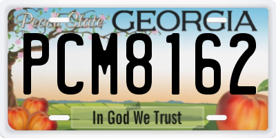 GA license plate PCM8162