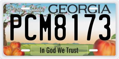 GA license plate PCM8173