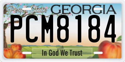 GA license plate PCM8184