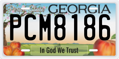 GA license plate PCM8186