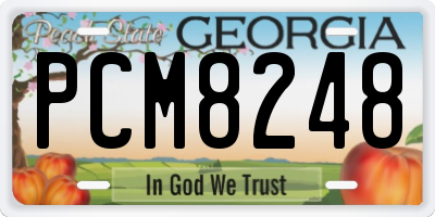 GA license plate PCM8248