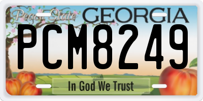 GA license plate PCM8249