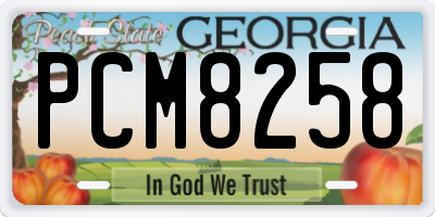 GA license plate PCM8258