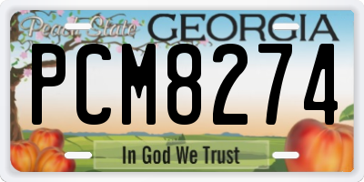 GA license plate PCM8274