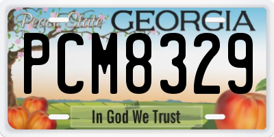 GA license plate PCM8329