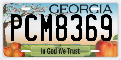 GA license plate PCM8369