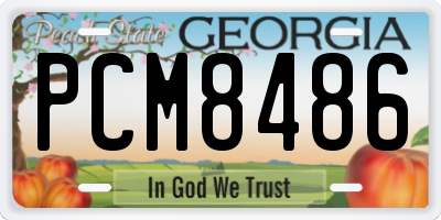 GA license plate PCM8486