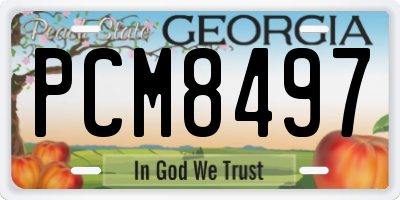 GA license plate PCM8497