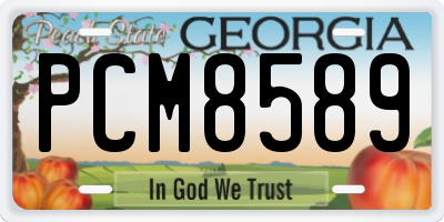 GA license plate PCM8589