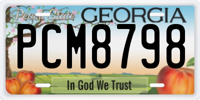 GA license plate PCM8798