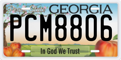 GA license plate PCM8806