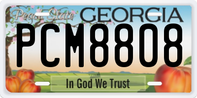 GA license plate PCM8808