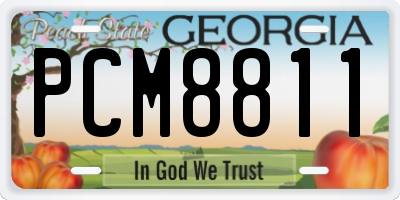 GA license plate PCM8811