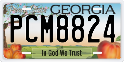 GA license plate PCM8824