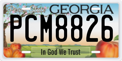 GA license plate PCM8826