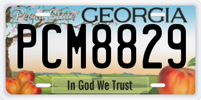 GA license plate PCM8829