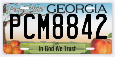 GA license plate PCM8842