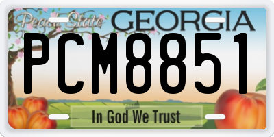 GA license plate PCM8851