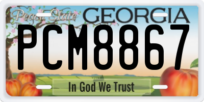 GA license plate PCM8867