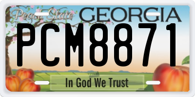 GA license plate PCM8871