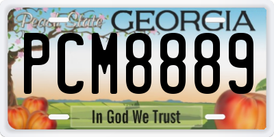 GA license plate PCM8889