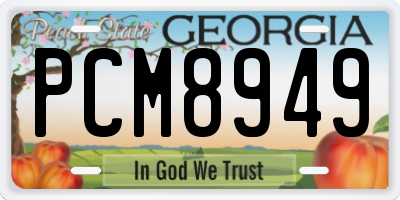 GA license plate PCM8949