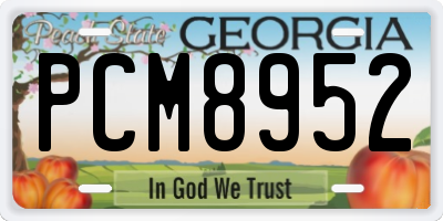 GA license plate PCM8952
