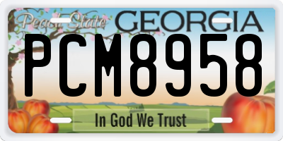 GA license plate PCM8958