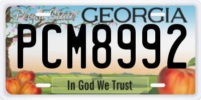 GA license plate PCM8992