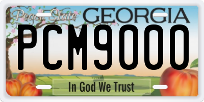 GA license plate PCM9000