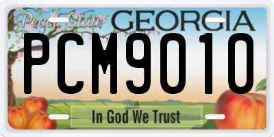 GA license plate PCM9010