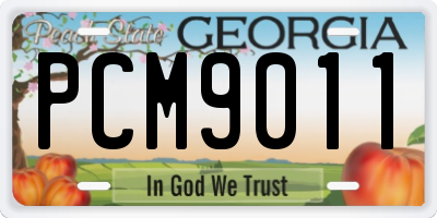 GA license plate PCM9011