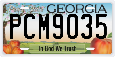 GA license plate PCM9035
