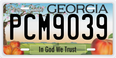 GA license plate PCM9039