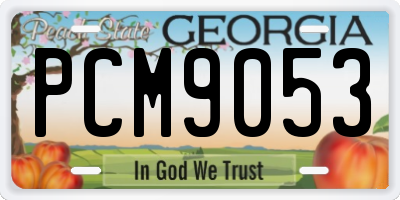GA license plate PCM9053