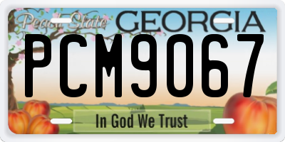 GA license plate PCM9067