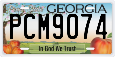 GA license plate PCM9074