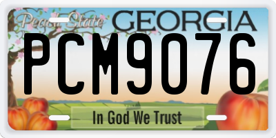 GA license plate PCM9076