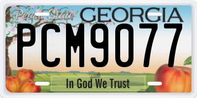 GA license plate PCM9077